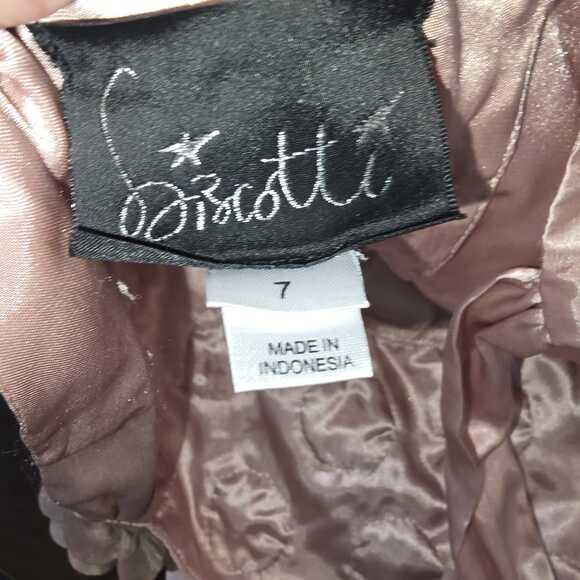 Biscotti Pink Princess Dress Size 7 Flowers Lined Sleeveless Gown Party Wedding - Picture 7 of 7